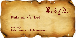 Makrai Ábel névjegykártya